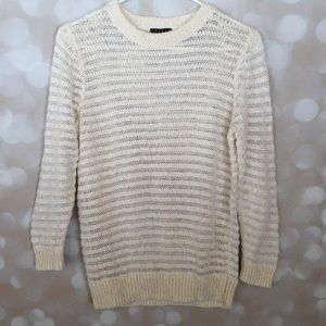 Theory Cream Knit Sweater M